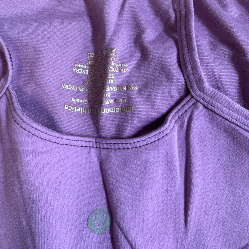 Lululemon size 8 Women's Purple Tank Top - Picture 5 of 10